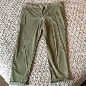 GAP Broken-In Straight olive green cropped khakis